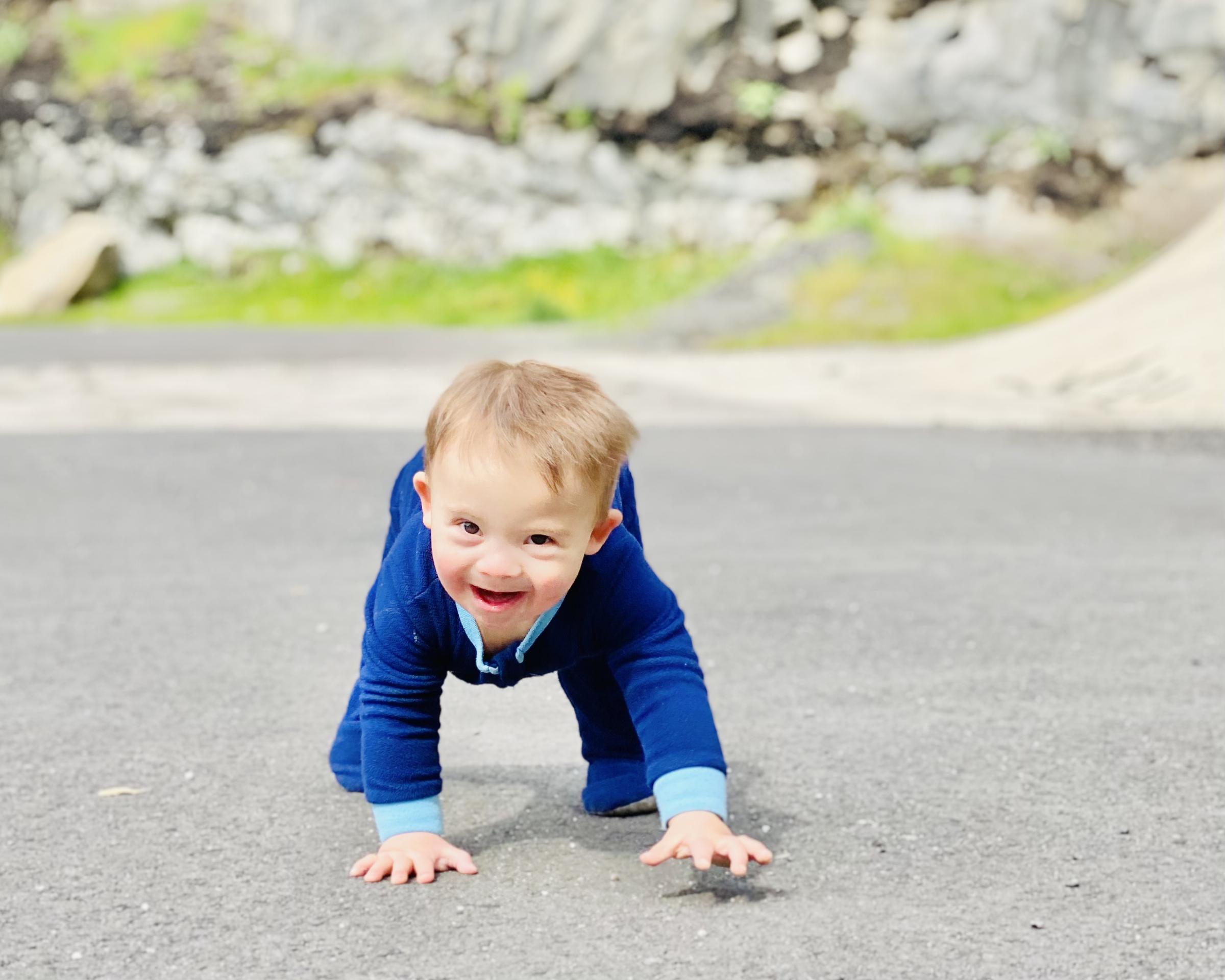 baby crawling