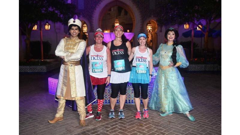 Runners dressed like Disney characters