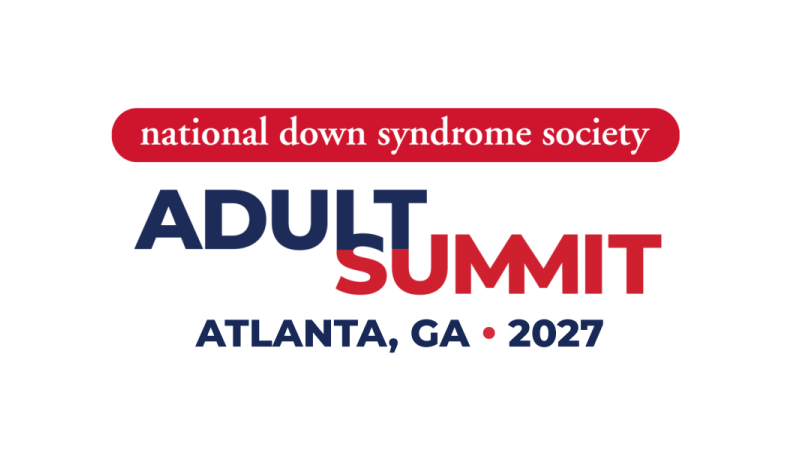 National Down Syndrome Society Adult Summit logo. Atlanta, GA. 2027
