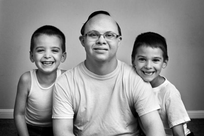 man with down syndrome and his friends