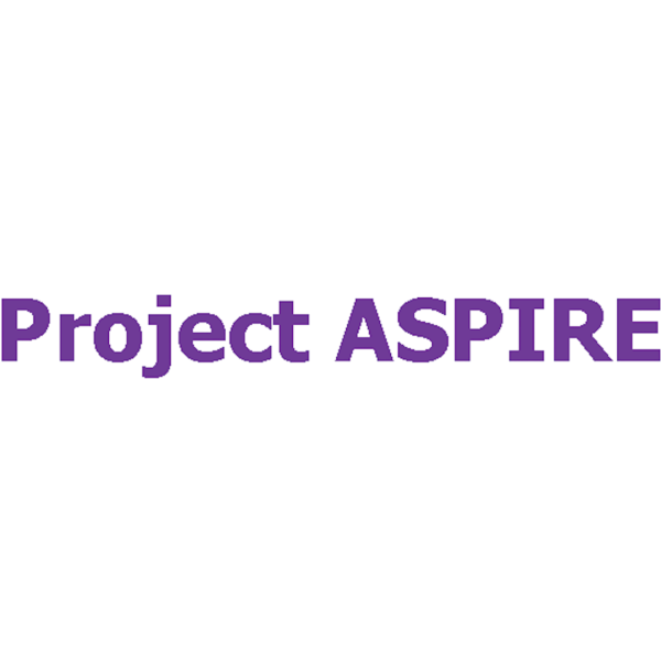 Project ASPIRE logo, written in royal purple
