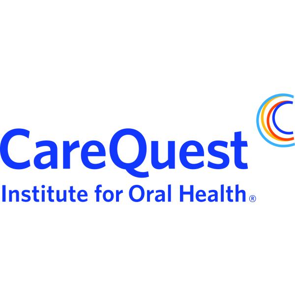 CareQuest Institute for Oral Health logo with blue text and a multicolored half circle