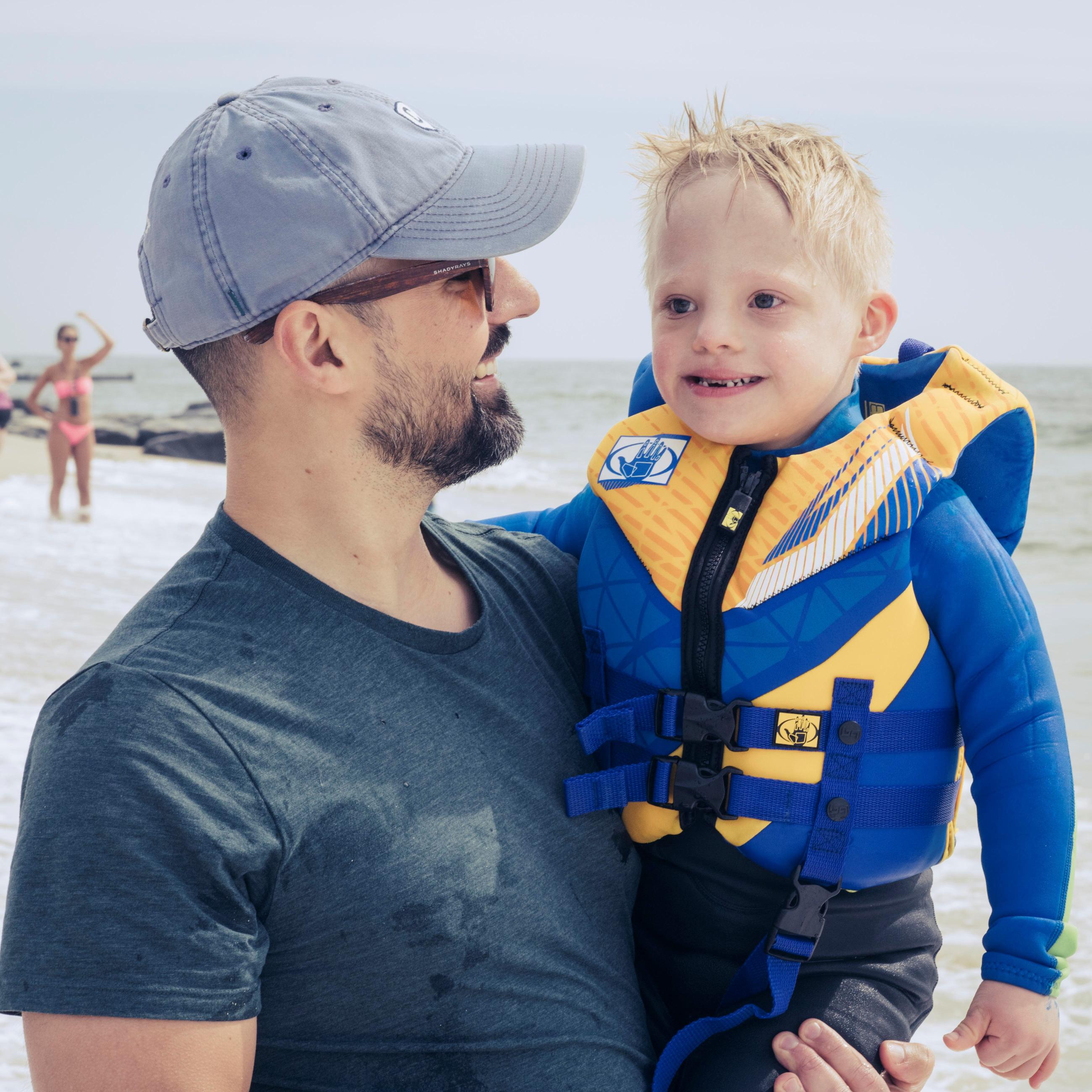 Miles and Anil at the beach