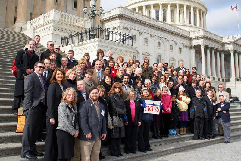 NDSS Advocacy team on the steps of the Capitol