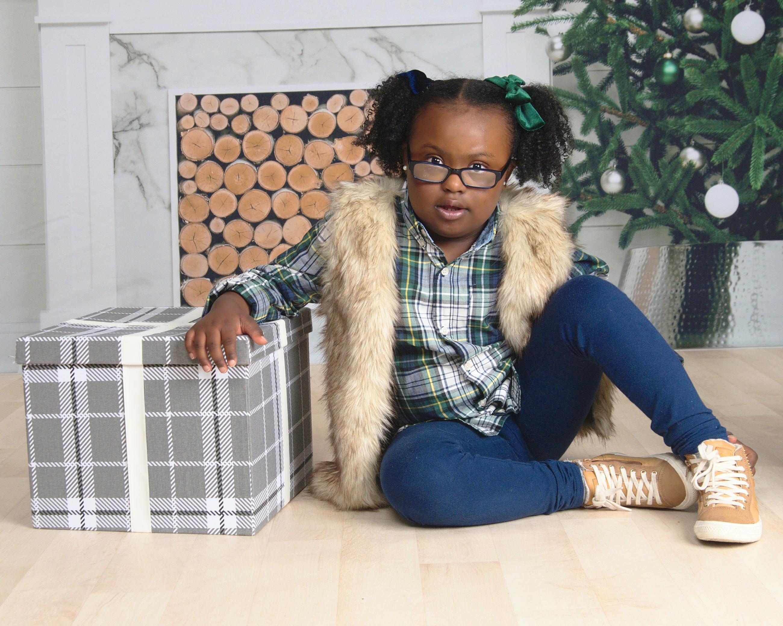 Girl with present