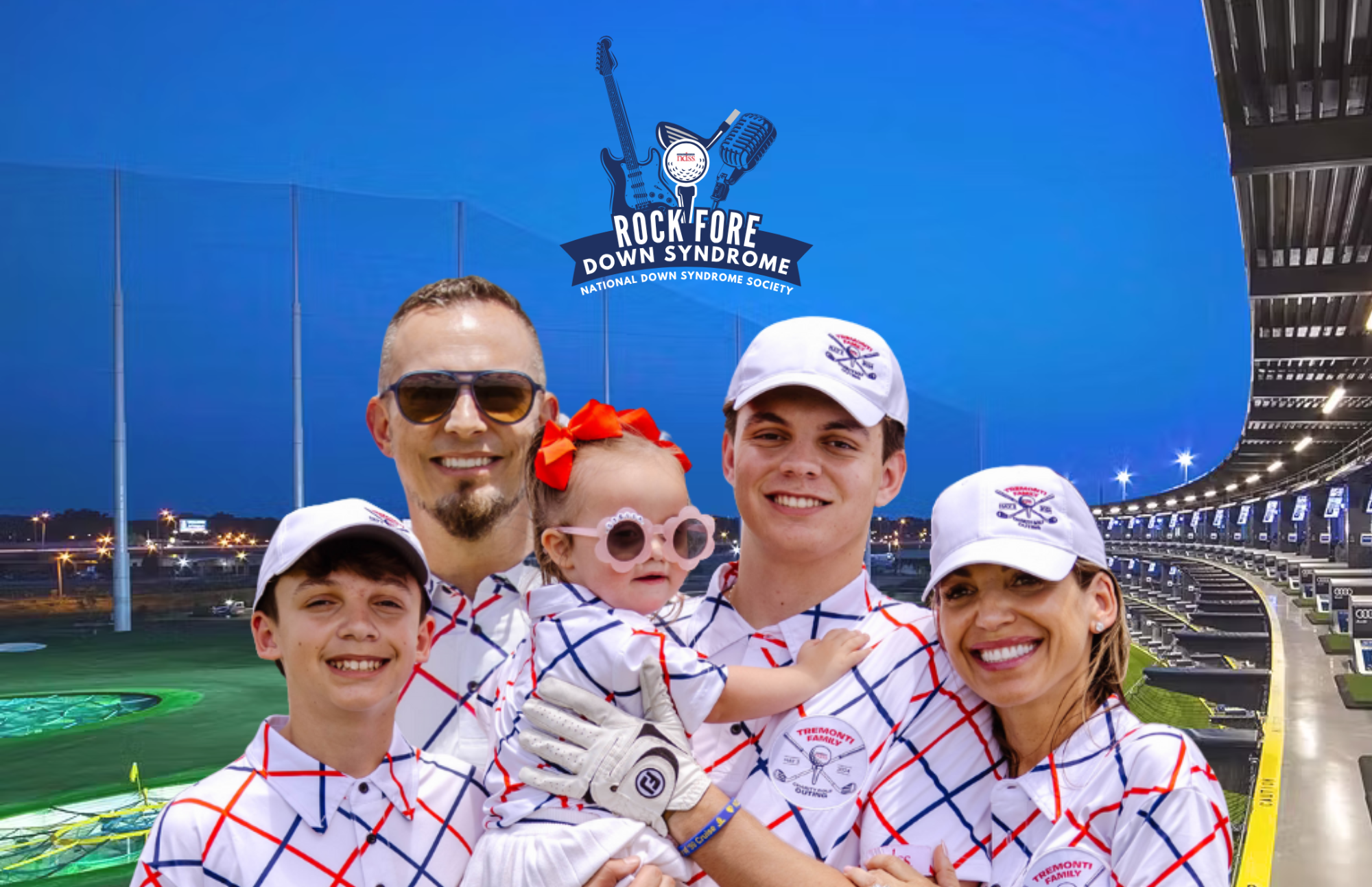 Tremonti family with young girl with Down syndrome golfs at Topgolf