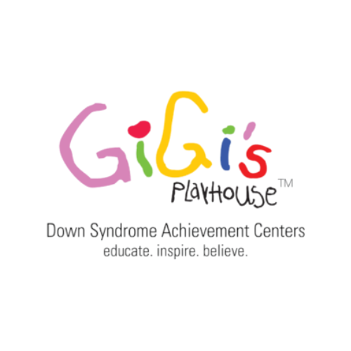 GiGi's Playhouse logo. Down Syndrome Achievement Centers. Educate. Inspire. Believe.