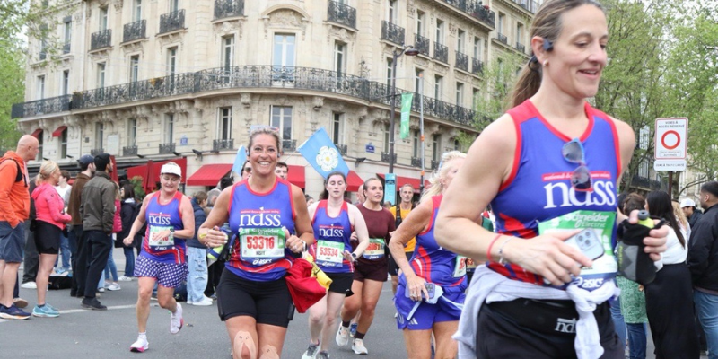 NDSS runners in the Schneider Electric de Paris Marathon