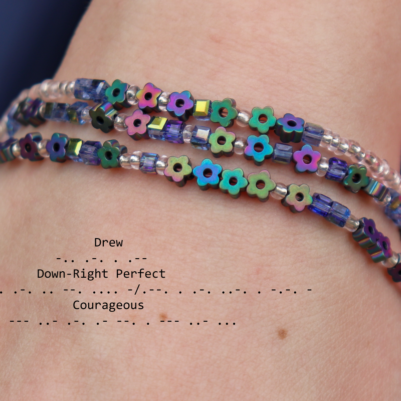 Custom Triple-Strand Morse Code Bracelet