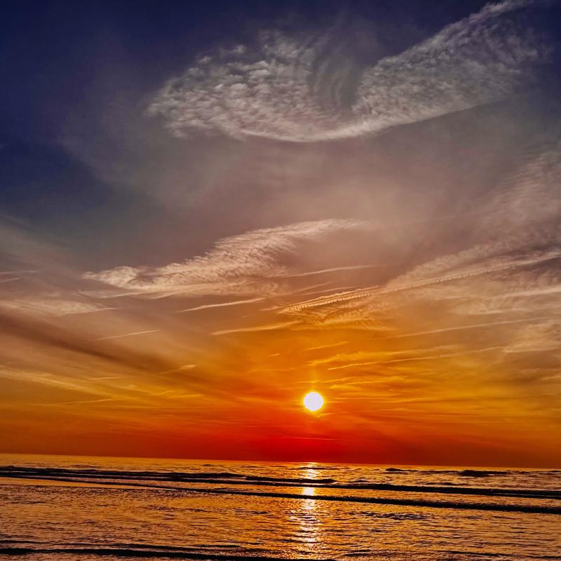 Ocean Lines at Sunrise Photo